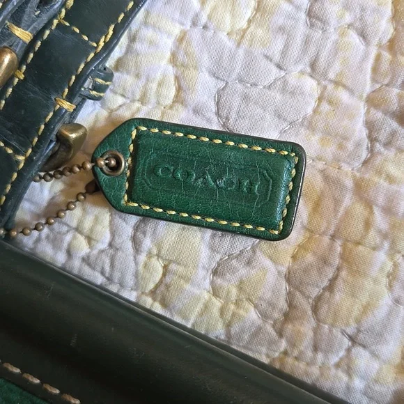 Coach Green Leather Satchel - Picture 8 of 8